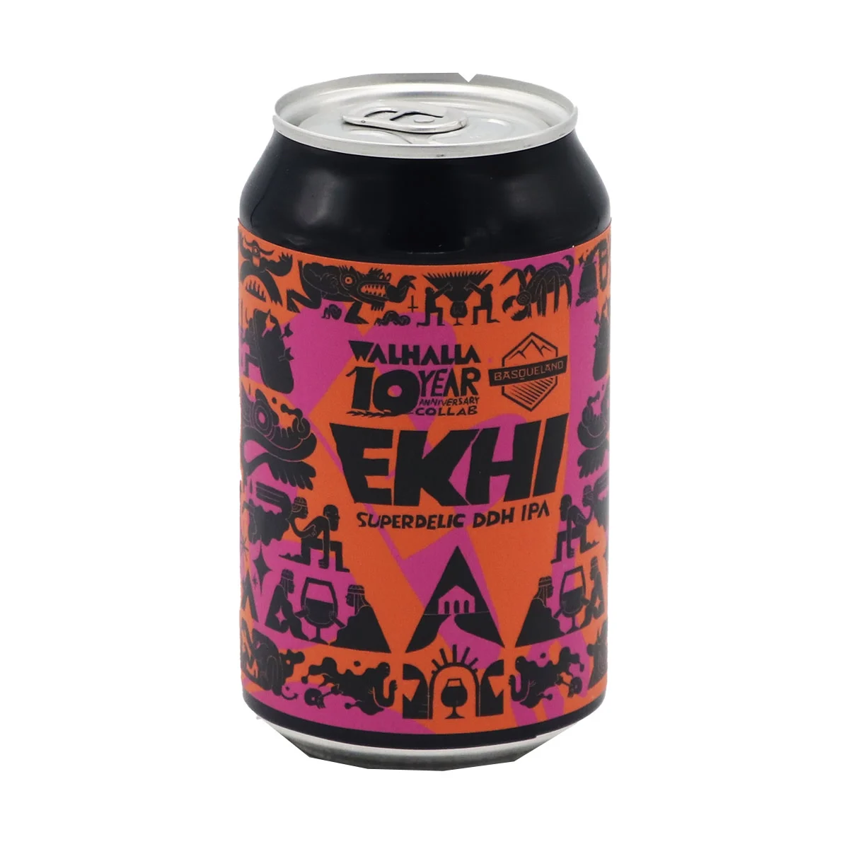 Walhalla / Basqueland EKHI 10 Year Anniversary Collab 6,6% Superdelic DDH IPA 33cl can