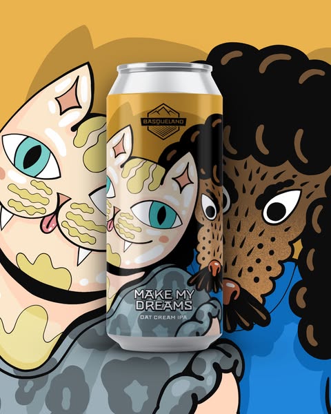 Basqueland MAKE MY DREAMS 7% Oat Cream IPA 44cl can