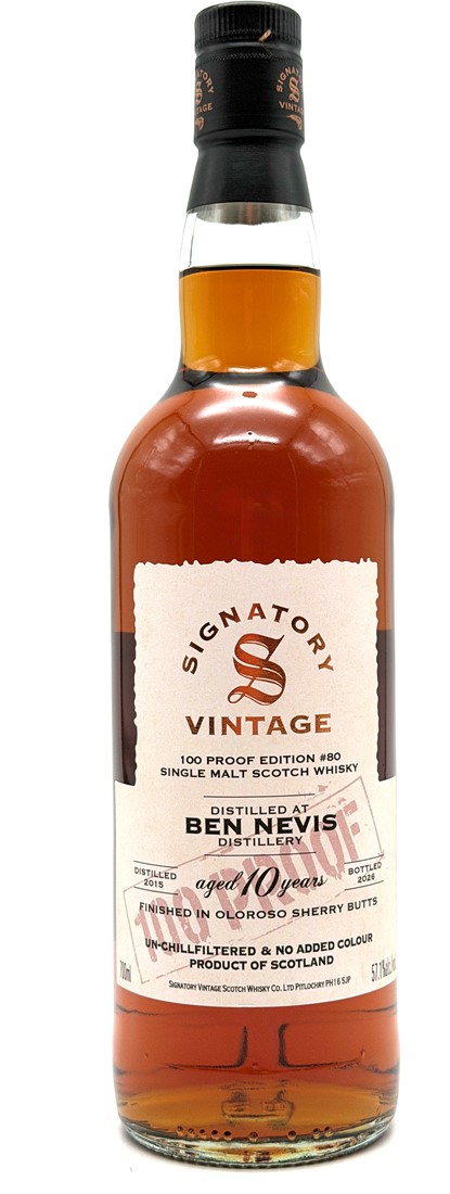 SIGNATORY VINTAGE 100 proof Edition #80 Ben Nevis 2015 10YO 57,1% 70cl