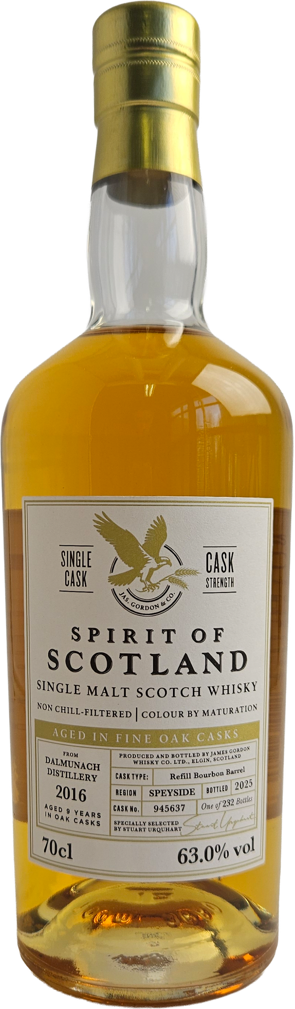 Spirit Of Scotland DALMUNACH 2016 CS Single Malt 63,0% 70cl