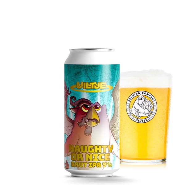 Uiltje NAUGHTY OR NICE 9% Brut IPA 44cl can 