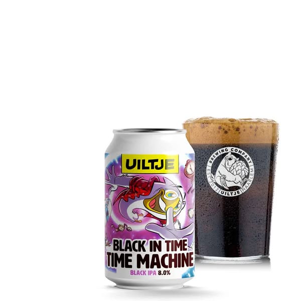Uiltje BLACK IN TIME MACHINE 8% Black IPA 33cl can