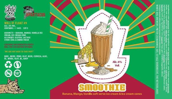White dog Brewery WILL IT FLOAT #9 Collab Spartacus 6% Smoothie sour 44cl can 