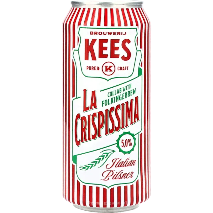 Brouwerij Kees LA CRISPISSIMA collab Folkingebrew 5% Italian Pilsener 44cl can