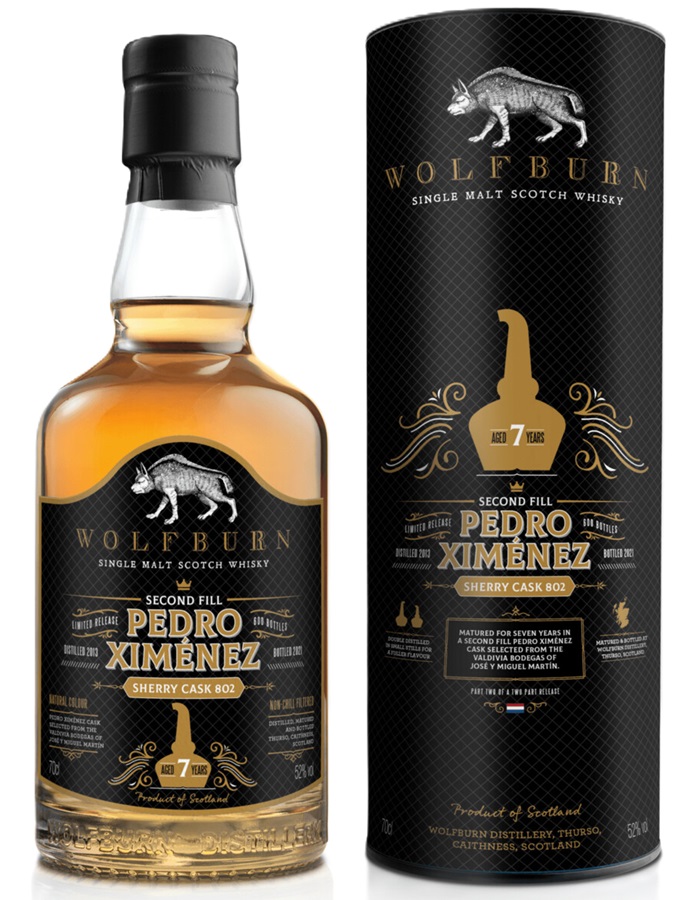 WOLFBURN 7YO Pedro Ximenez Sherry Cask Whisky 52% 70cl