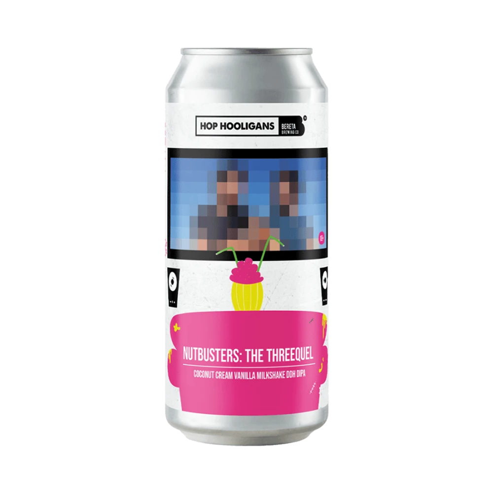 Hop Hooligans NUTHBUSTERS THE THREEQUEL 8% Coconut Cream Vanilla Milkshake DDH DIPA 50cl can