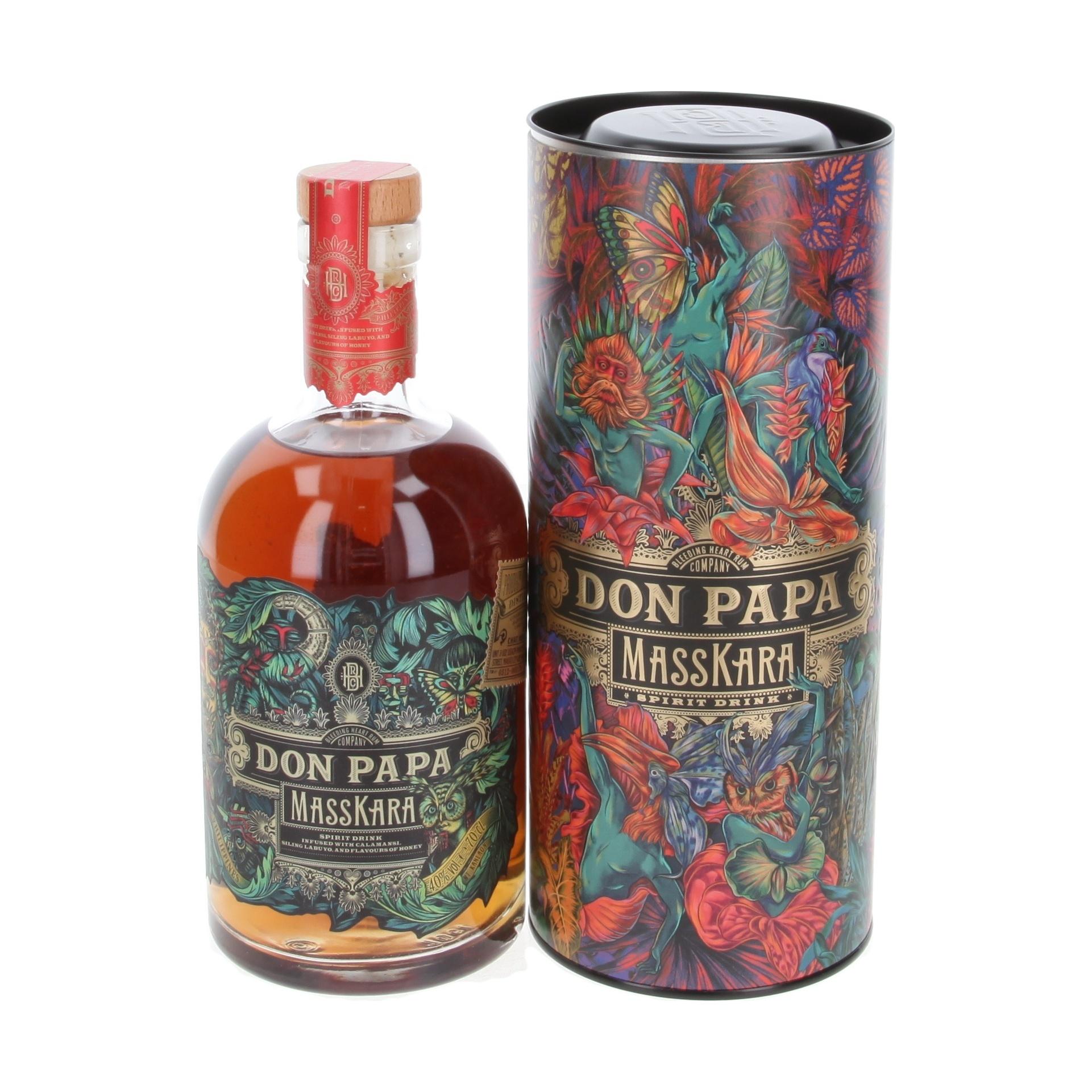 Don Papa MASSKARA What's Your Wild Art Canister 40% 70cl in koker