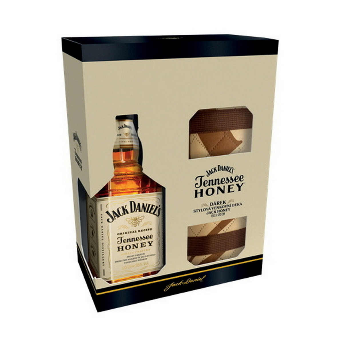 JACK DANIELS Honey 35% Giftpack + Blancket 70cl