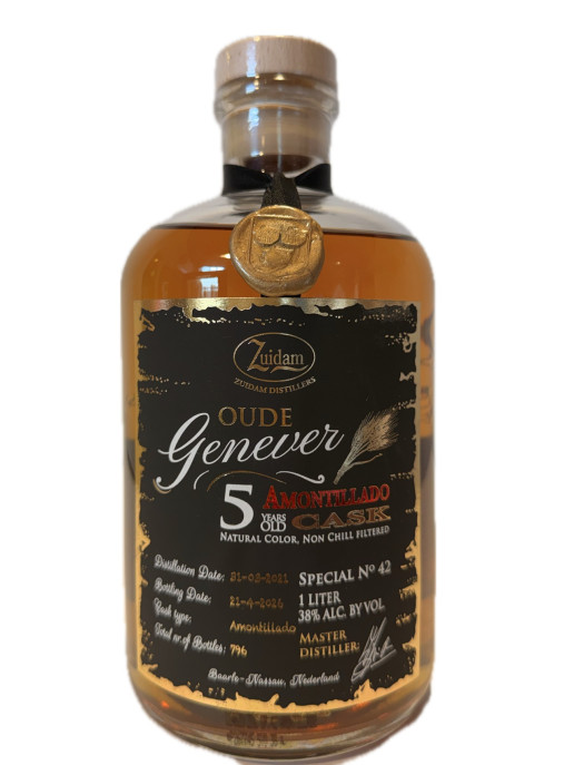ZUIDAM Oude Genever 5YO AMONTILLADO CASK #42 38% Liter