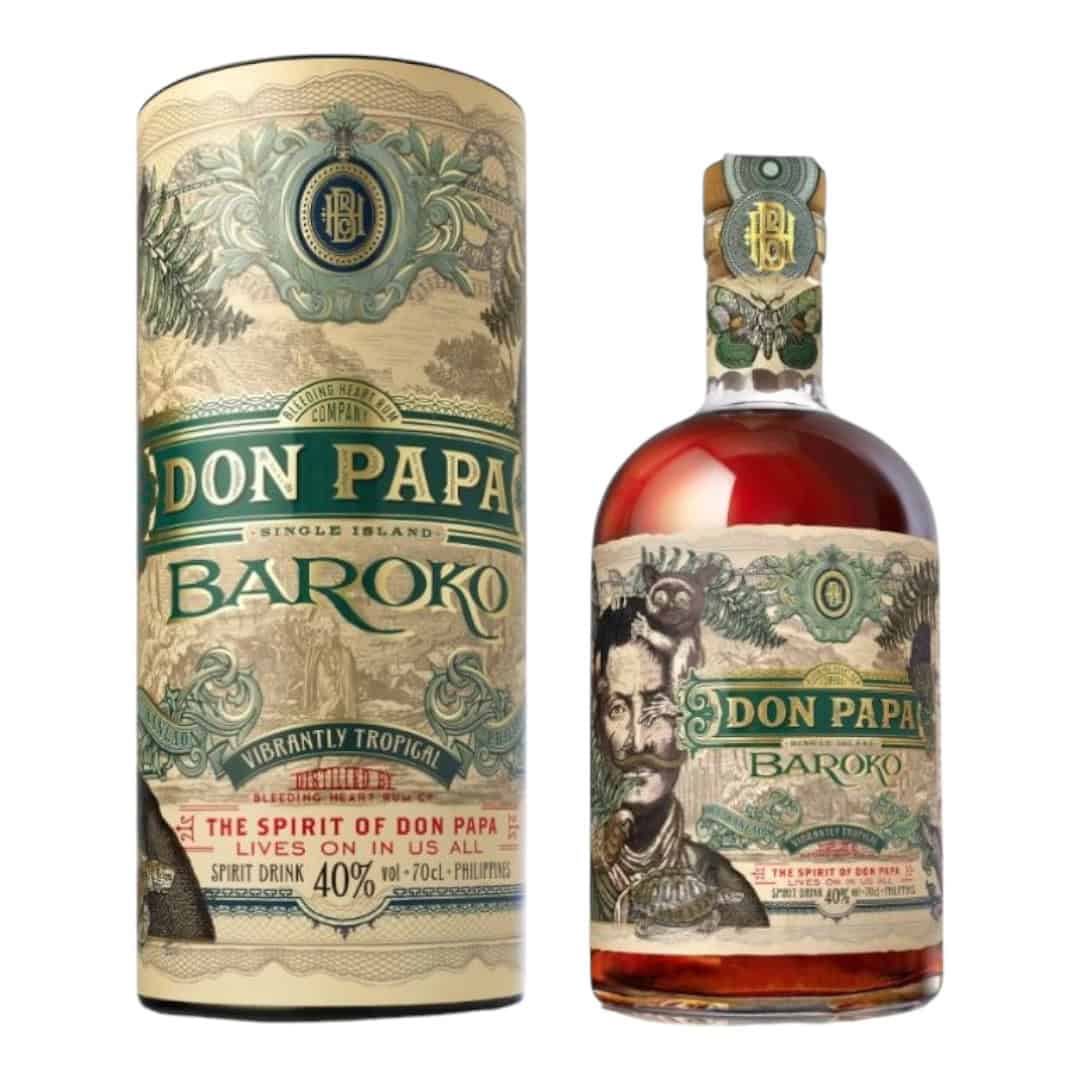Don Papa Rum BAROKO Vibrantly Tropical Canister 40% 70cl