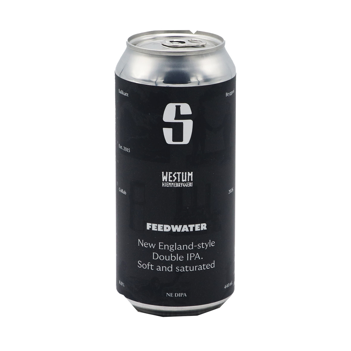 Salikatt FEEDWATER collab Westum 8% New England DIPA 44cl can
