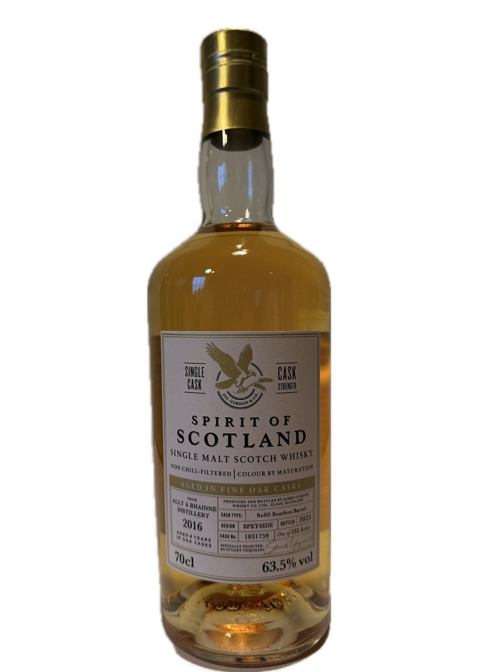 Spirit Of Scotland ALLT A BHAINE 2016 CS Single Malt 63,5% 70cl