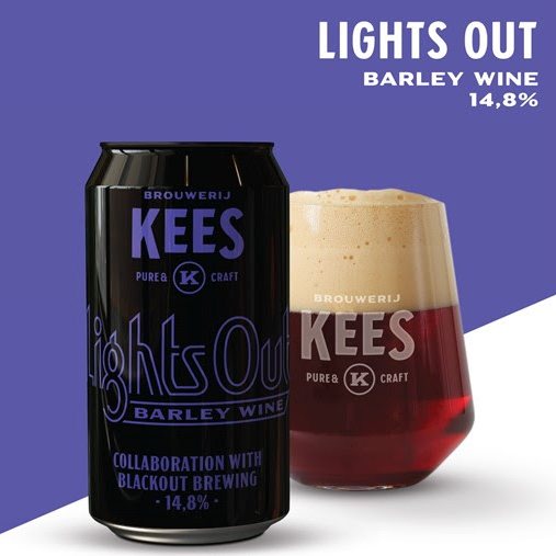 Brouwerij Kees collab Blackout Brewing LIGHTS OUT 14,8% Barley Wine 33cl can