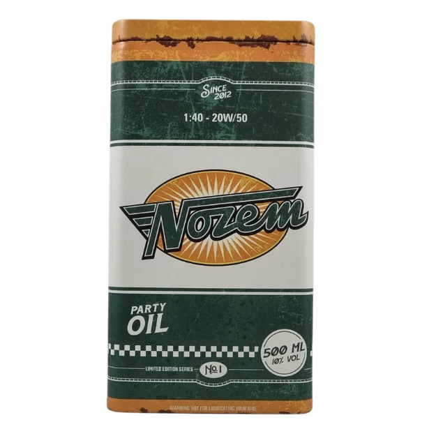 NOZEM OIL 50CL GVP + 2 shotcups in blik Limited Edition 10%